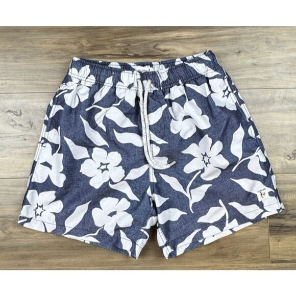 The Endless Summer Swim Shorts Men’s SZ S  Blue Tropical Hawaiian Mesh - Picture 1 of 9